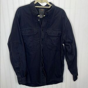 - 5.11 Tactical Men's Navy Button Up Shirt Large